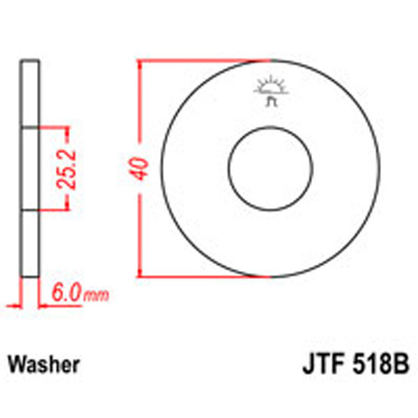 JT JT Rear Sprockets Spacer for 518-15